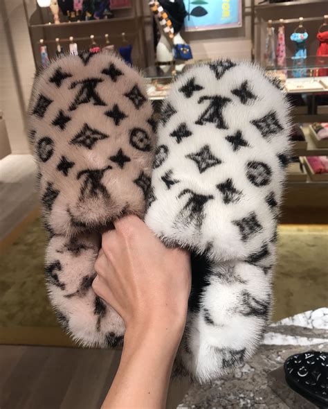 lv fur slippers pink|Women's Mules & Slides .